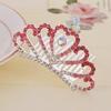 Korean Style Crown Jewelry Comb Hair Ornaments Princess Rhinestone Crown Alloy Colorful Girls Birthday Dance Hair Accessories