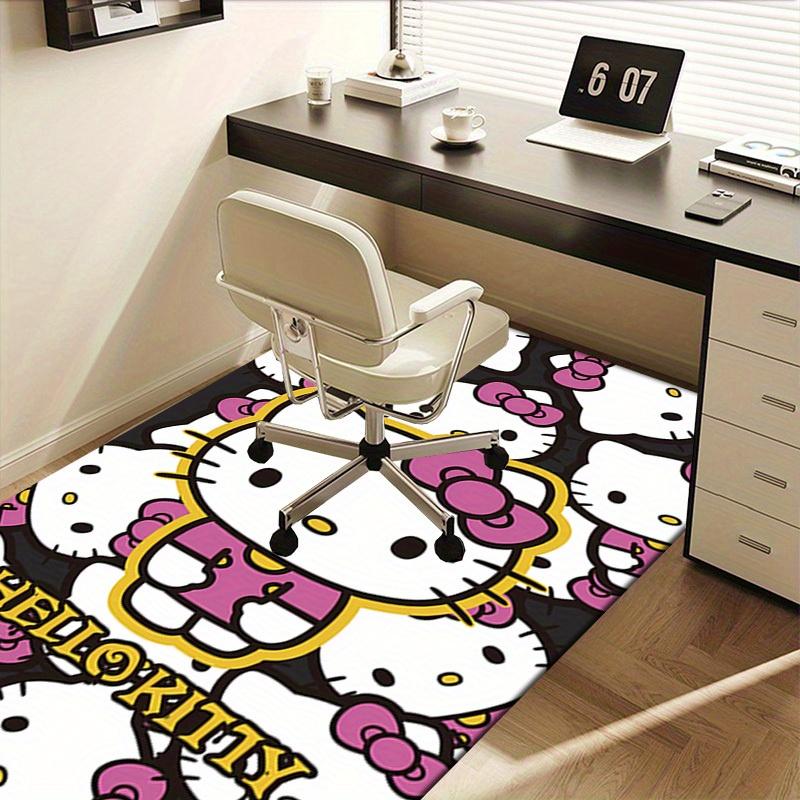 1pc Hello Kitty Office Carpet Under Chair Mat Gift Universal Cute Cartoon Rug for Room Decor Birthday Present Bedroom Flooring Mat Non-Slip