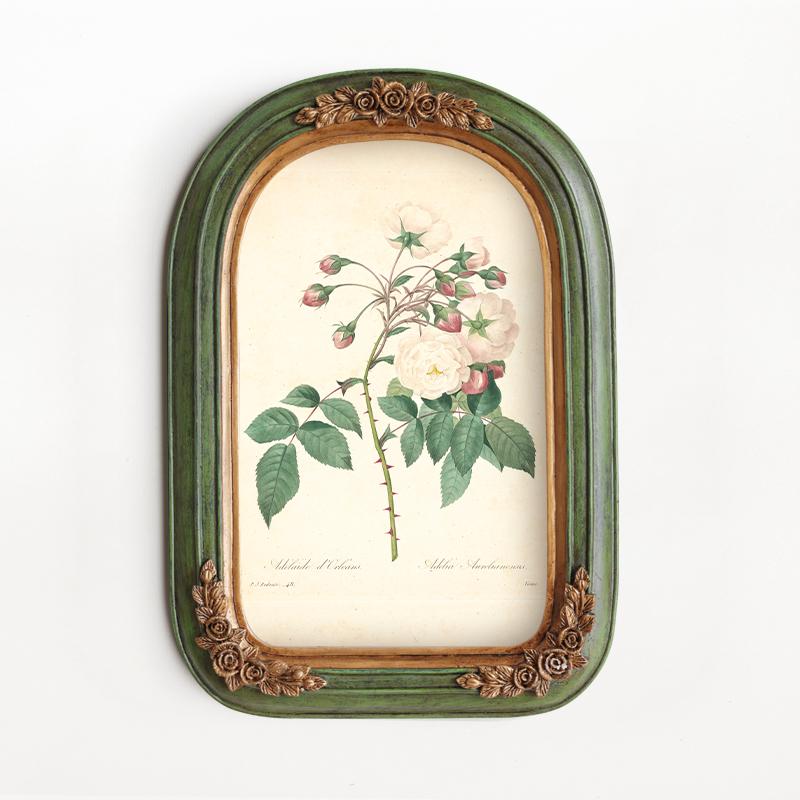 

Classical Decor Painting Archway Art Style French Vintage Frame Mid-Century Hanging Art Fabric Cloth Outer size21x31cm