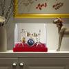 Miniatur-Musikinstrument Drum Set Modell Display Mini Ornamente Handwerk Wohnkultur (18cm)