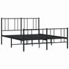 VidaXL Metal Bed Frame with Headboard-Footboard Black 120x200 Cm 352496