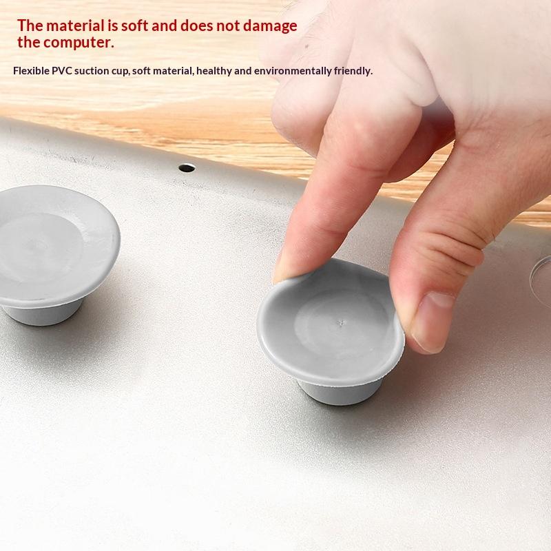 4Pcs Laptop Silicone Suction Feet Portable Cooling Elevator Pads Laptops Notebook Soft Stand Pc Laptop Height Increase Bracket