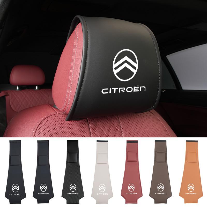 Leder Autositz Kopfstütze Schmutzabweisende Schutzhülle Für Citroen C4 C3 C5 C1 C2 Berlingo Celysee Cactus Picasso Aircross Saxo Grand