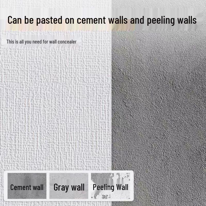 3D Waterproof Self-Adhesive Coarse Peel Wallpaper for Bathrooms, Bedrooms, Kitchens - Mold & Oil-Proof, Moisture Resistant.