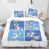 Bunny Cartoon Rabbit Quilt Cover Skin-Friendly and Breathable Duvet Comforter Warmth Children's Bedroom Bedding