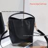 YSL Classic Black Leather Bucket Bag LE37 – Women's Versatile Single Shoulder Crossbody Bag