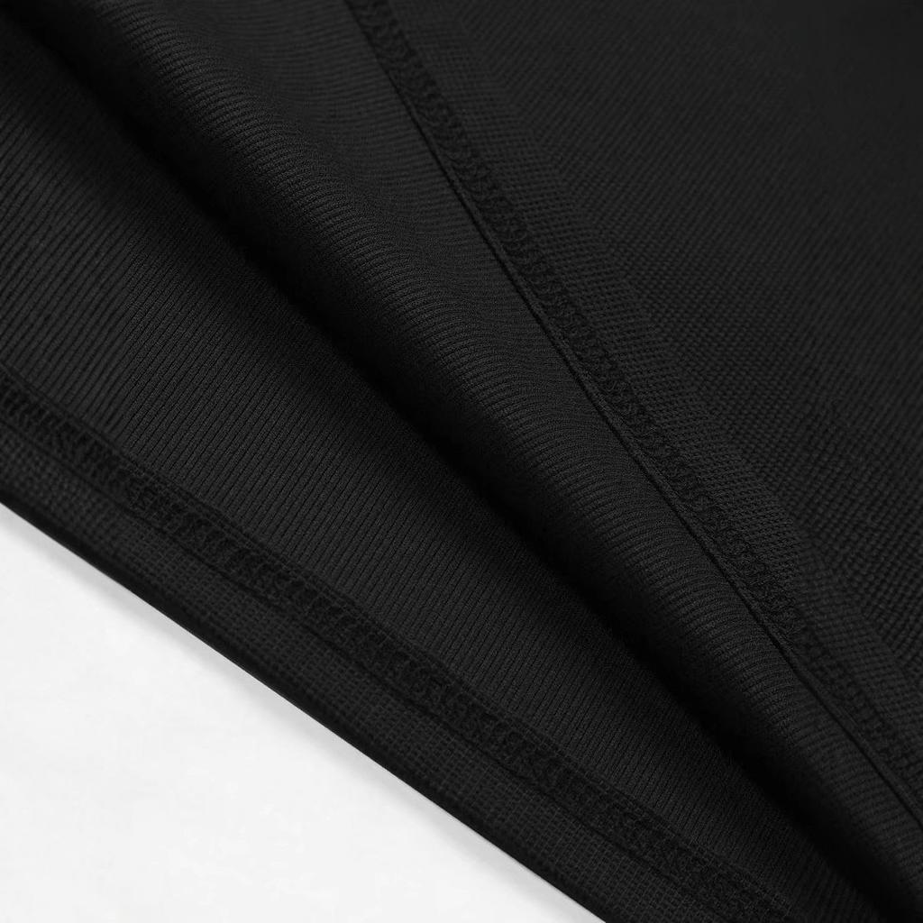 Men's Summer Sports Fitness T-shirt Fashion Casual Solid Color Half Zip Men's T-shirt