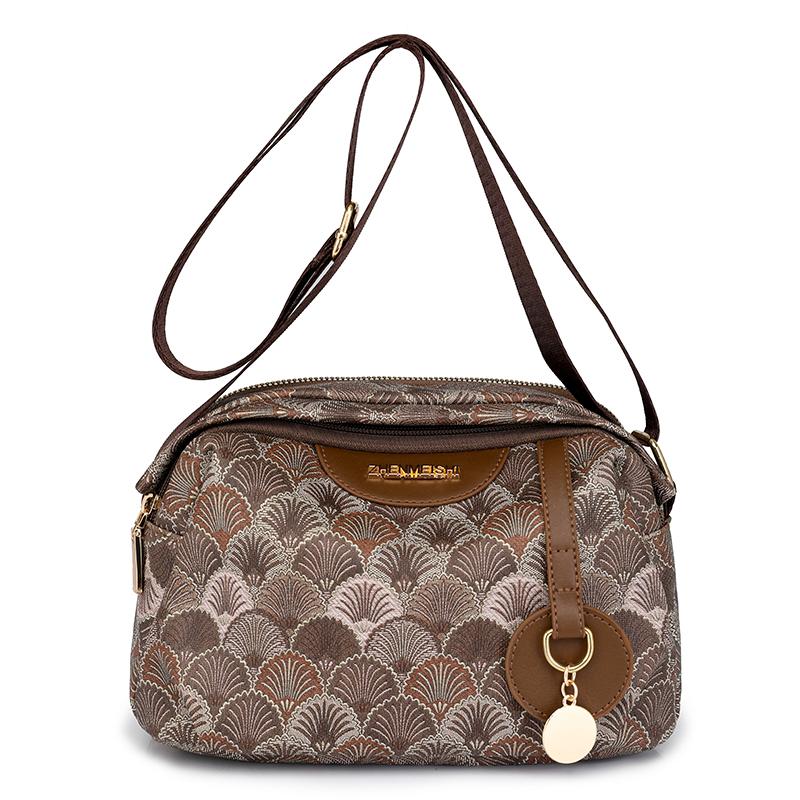 Women's Bag Vintage Printed Small Square Bag Shoulder Crossbody Bag