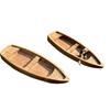 Retro Solid Wood Boat Model: Floating Fish Tank Ornament & Home Decor Toy