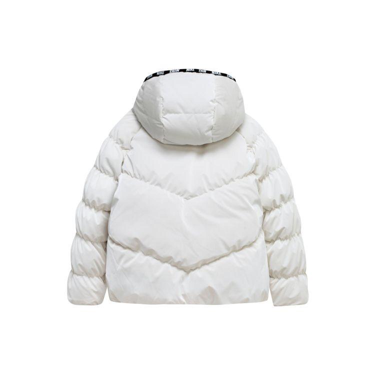 Nike Down Jacket Short Letter Brand Logo Kids Jackets Cotton-Candy-White NY2242040GS-003
