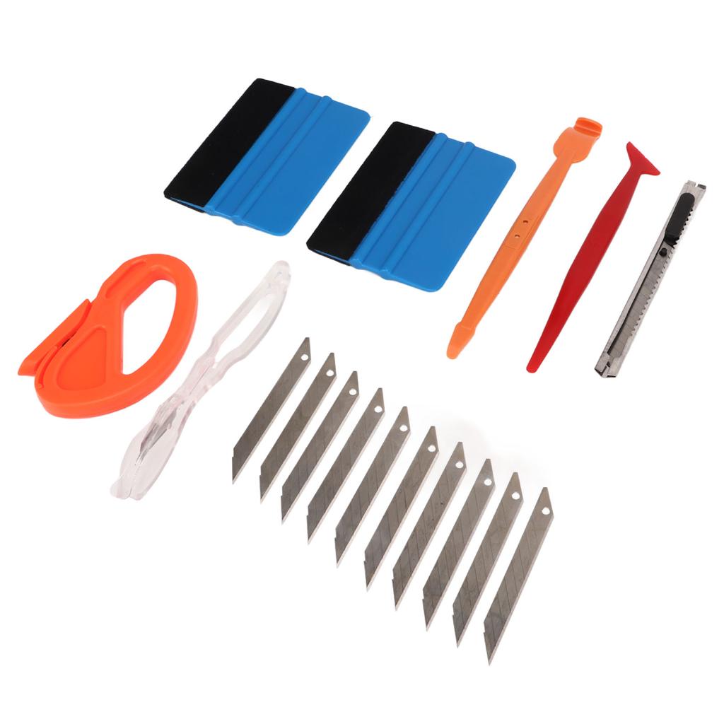 8 Pcs Car Wrap Film Squeegee Scraper Tool Vehicle Glass Protective Wrapping Cutters Installing Tool