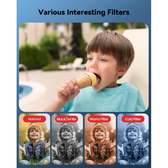 Pink Digital Camera for Kids & Teens - 16X Zoom, Compact, Ages 8-13 - Christmas & Birthday Gift for Girls