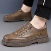 Men Casual Shoes Genuine Leather Business Office Oxford Shoes Outdoor Antiskid Wear-Resistant Running Sneakers Shoes
