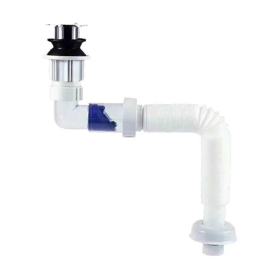 

Слив для кухонной раковины с откидной крышкой, выдвижной дезодорирующий фильтр, гибкий слив, раковина для ванной комнаты, антизасоряющиеся кухонные аксессуары