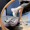 Pineapple durian thick-soled heightened foreign style and thin mesh breathable dad shoes women's summer leisure sports 2025