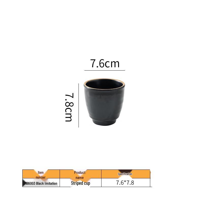 

ZISIZ Black Striped Melamine Divided Serving Plate