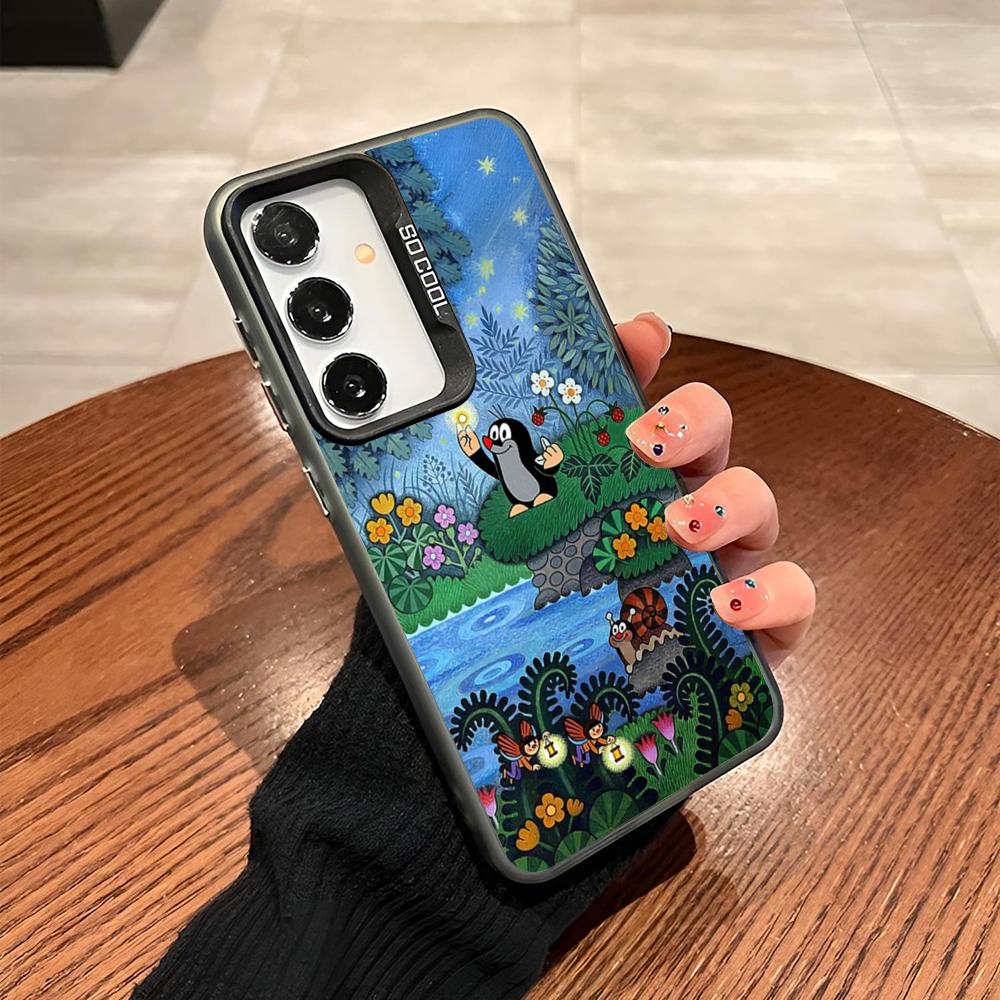 Cartoon Classic Krtek A Kalhotky Phone Case For Samsung Galaxy S25 S24 S23 S22 S21 S20 Note20 Ultra Plus Fe Colored Silver Cover