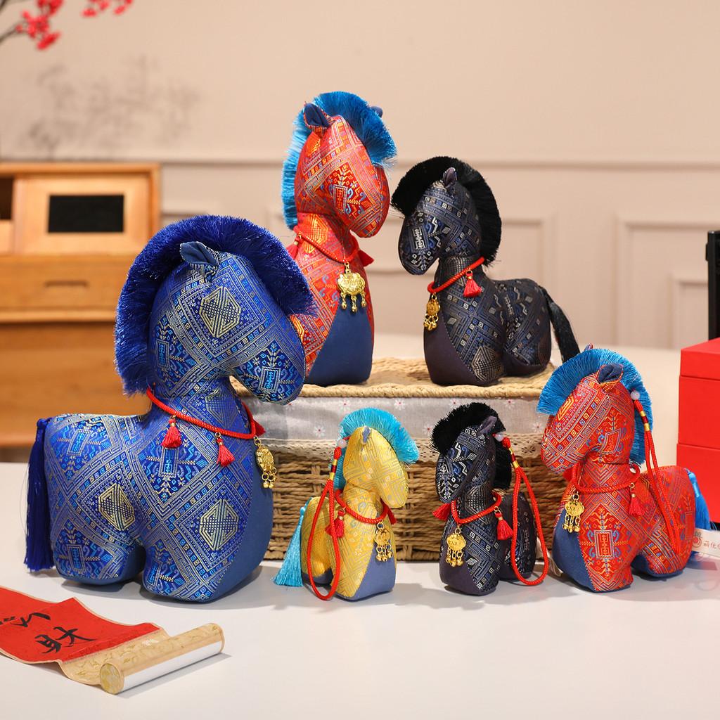 Year Of The Horse Character Plush Doll With Necklace And Tassel Decorations For Gift Giving