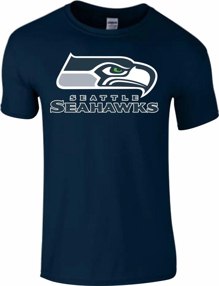 Seattle Seahawks NFL T-shirt Mens Kids Boys Ladies Women Top M