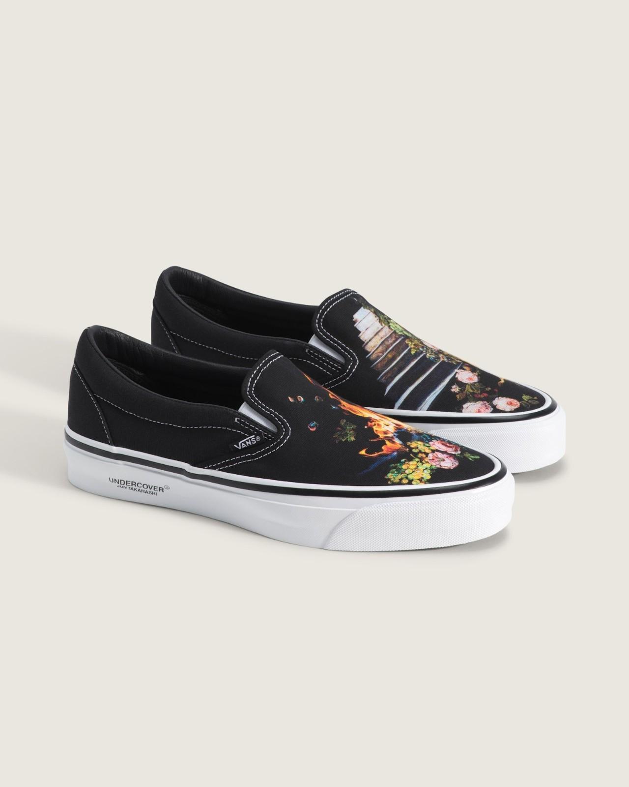 VN000Z0ZBLK UNDERCOVER A OTW by Vans Classic Slip-On  Black/White  (Men s) 9