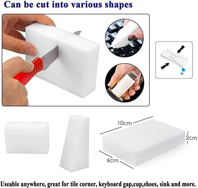 20/50/100 Stück weißer Nano-Reinigungsschwamm, magischer Schuh, magische Dekontamination, Küchenbürste, Geschirrspülen, magisches Wischen