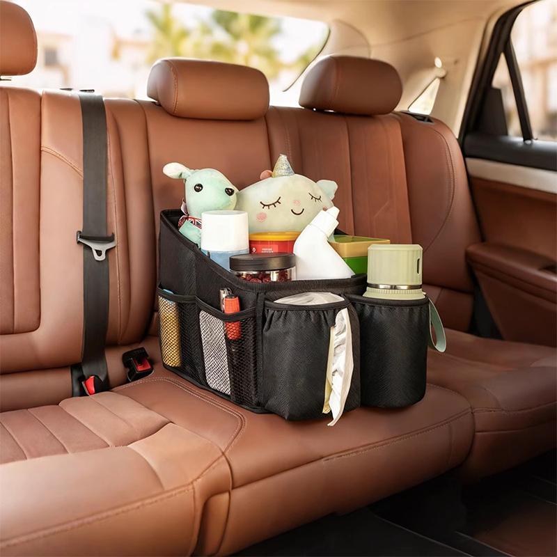 SEAMETAL Organizzatore Pieghevole per Sedile Auto con Scomparti Multipli Scatola Portaoggetti per Bagagliaio Auto Accessori Interni