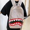 Schoolbag new large-capacity student schoolbag personalized shark funny creative backpack ugly cute travel commuter backpack