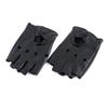 Cute Fingerless Gloves Black Hot Driving Half Finger Gloves PU Leather