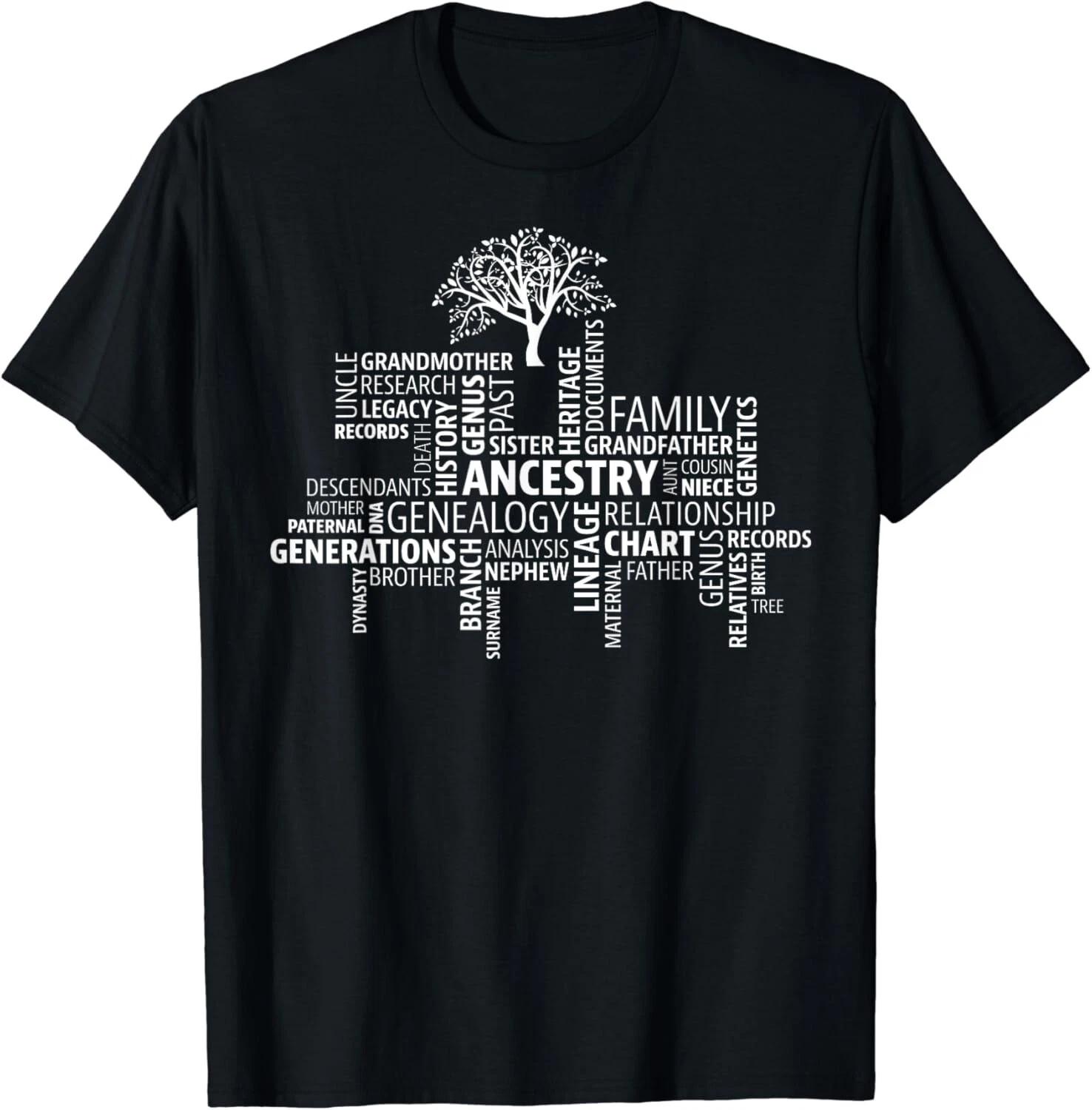 Genealogy_ Ancestry_ Word Cloud T-Shirt Research your family Gift Unisex T-Shirt S