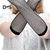 1 Pair Performance Gloves Hollow Out Fishnet Thin High Elasticity Fingerless Thin See-through Cosplay Club Party Festivals Gloves