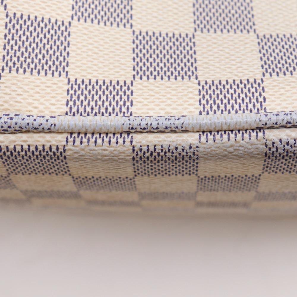 LOUIS VUITTON Calvi Tote Bag N41449 White Damier Azur Canvas Women Used