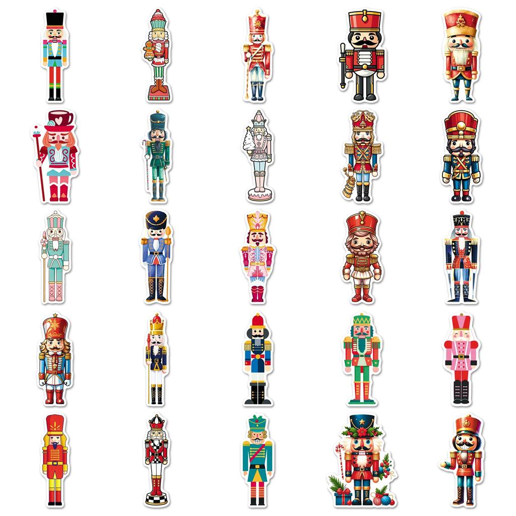 50PCS Nutcracker Graffiti Stickers Cute Playful Cartoon Fashion DIY Guitar Phone Laptop Suitcase Water Cup Skateboard Decals