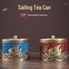 Retro Brass Tea Can Ashtray - Modern Chinese Ornament for Home or Office