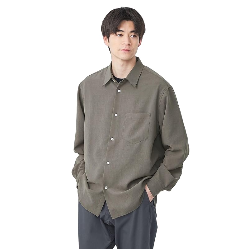 

[United Arrows green label Relaxing] washer poplin just loose shirt 32112233346 2750 MOCA(27) M