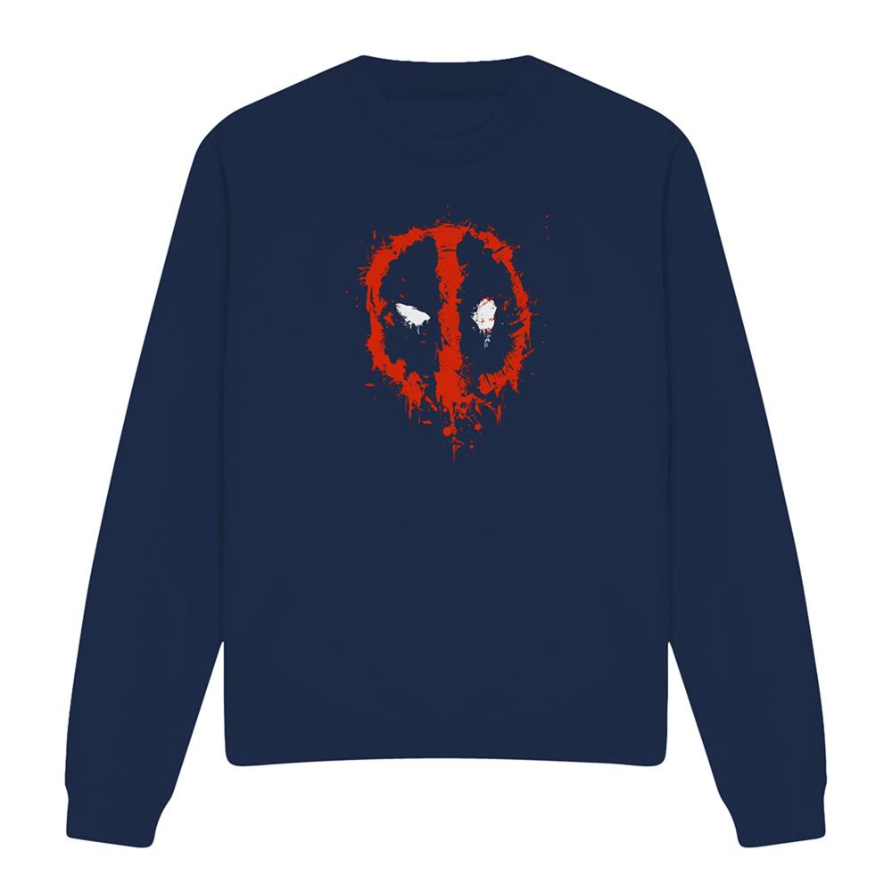 Deadpool Unisex Adult Painted Logo Sweatshirt