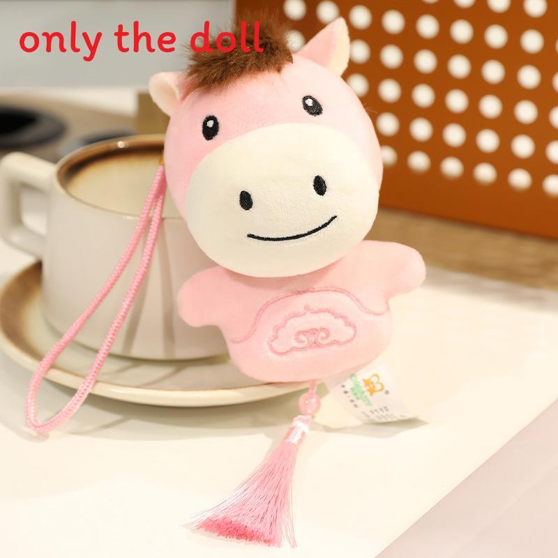 Plush Horse Cute Pendant With Tassel Decoration And Embroidery Design For Daily