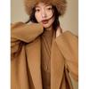 INMAN Women's Alpaca Silk Wool Blend Double-Faced Coat