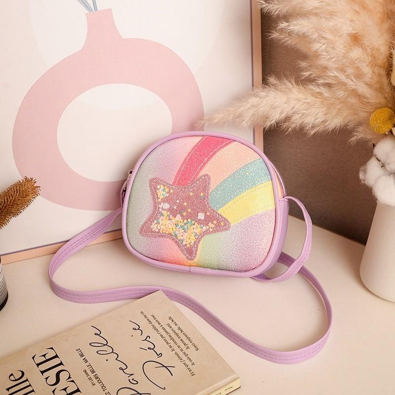 Girls And Boys Shimmering Sequin Mini Crossbody Bag With Polyester Lining For Outings