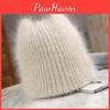 Simple Fur Rabbit Girl Ear Hat For Women Winter Warm Wool Cap Sweet And Lovely Female Cap