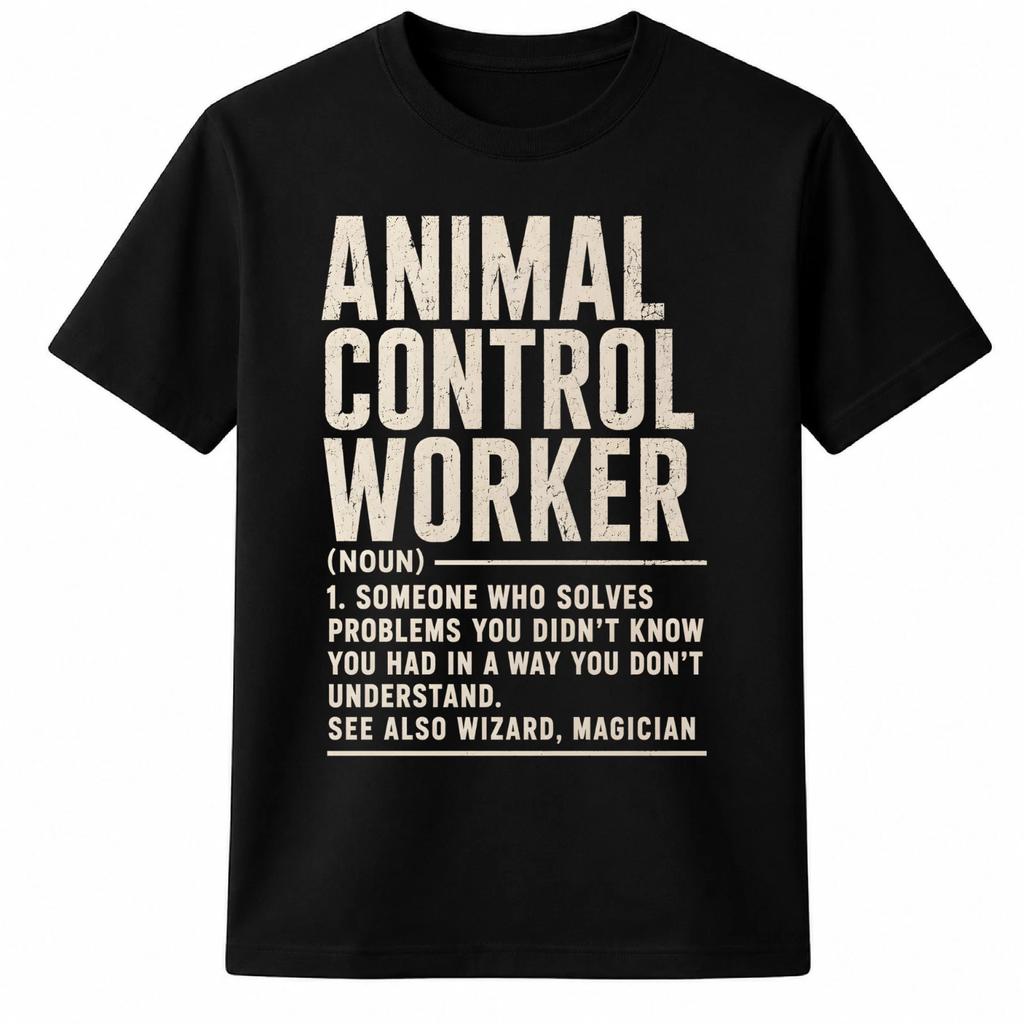 Funny Animal Control Worker Definition Job Humor Graphic Gift Unisex T-Shirt