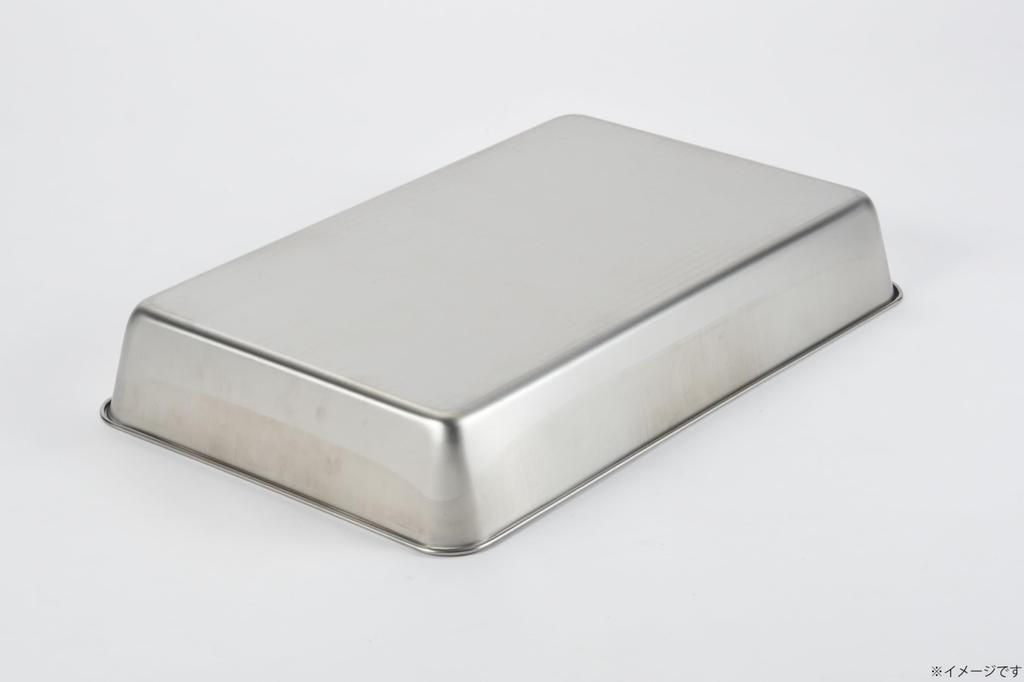 Takagi Stainless Steel Square 16L Perfect for Deep Draining and Temporary Made in Tray, Matte, 4-Piece, Approx. Capacity, Rectangular, Prepping,