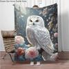 White Owl Flannel Blanket Children Warm Soft Blanket For Sofa Bed Cover Blanket Suitable For Birthday Souvenir Camping Gifts