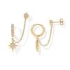 Fashion Rhinestone Tassel Earrings For Women Versatile Personalized Hoop Earrings Trendy Stud Earrings Jewelry Accessories