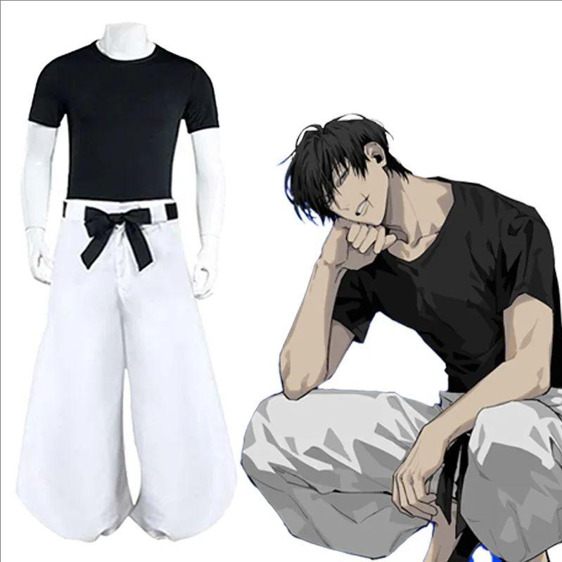 Jujutsu JJK Manga Anime Fushiguro Toji Satoru Gojo Costume Cosplay T-shirt Pantaloni Halloween Natale