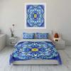 Colorful Mandala Decoration Set Soft Comfortable Duvet Cover Bedding Set Included 1*Duvet Cover & 2*Pillowcases Gift