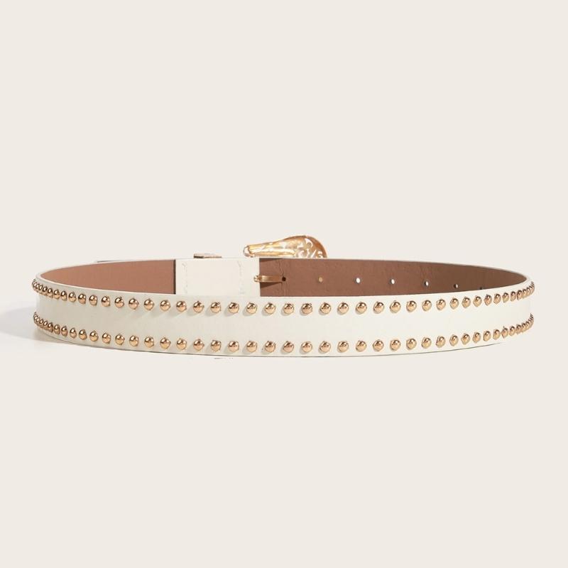 Pin Buckle Belt for Pants Rivet Studded Leopard Pattern Belt Subcultures Sweater Belt 2000s Hot Girl Belt Waist Accessory