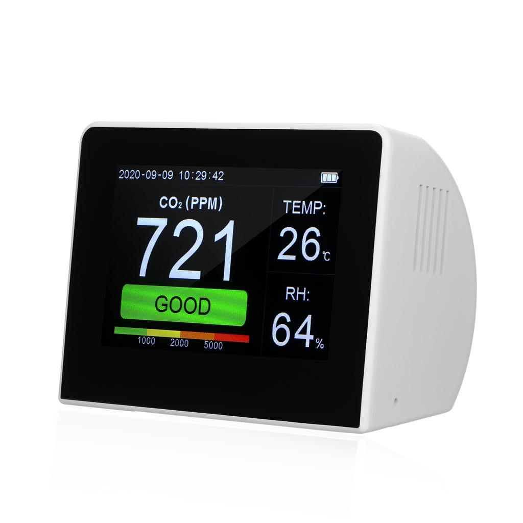Stolní CO2/RH/Tepl. Multifunkční detektor kvality vzduchu 3 v 1 Monitor teploty a vlhkosti