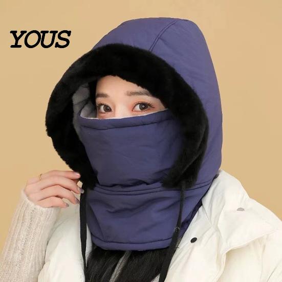 Windproof Ski Face Mask Unisex Balaclava, Winter Neck Warmer, Fleece Lined Thermal Hat for Men Women Skiing Cycling Cold Weather Ear Protection