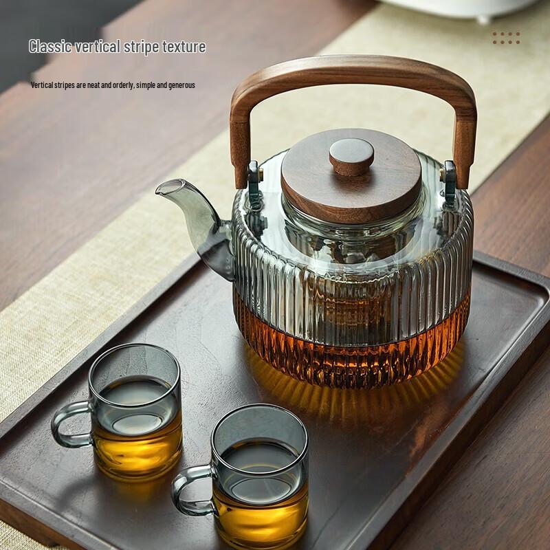 YIHUTEA High-Temperature Resistant Glass Teapot with Infuser