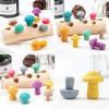 Wooden Mushroom Picking Game For Early Education And Focus Training